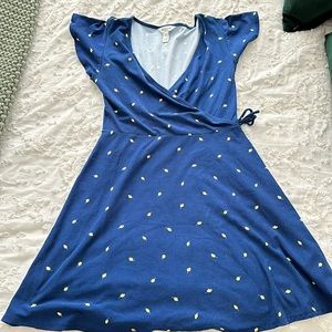 Blue dress with yellow flowers